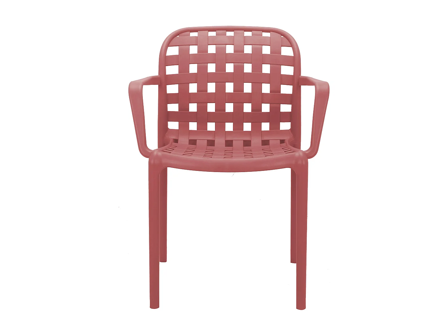 MilaniHome.it - poltrona da giardino in polipropilene di design moderno industrial cm 58 x 57,5 x 82,5 hdi coloreRosso