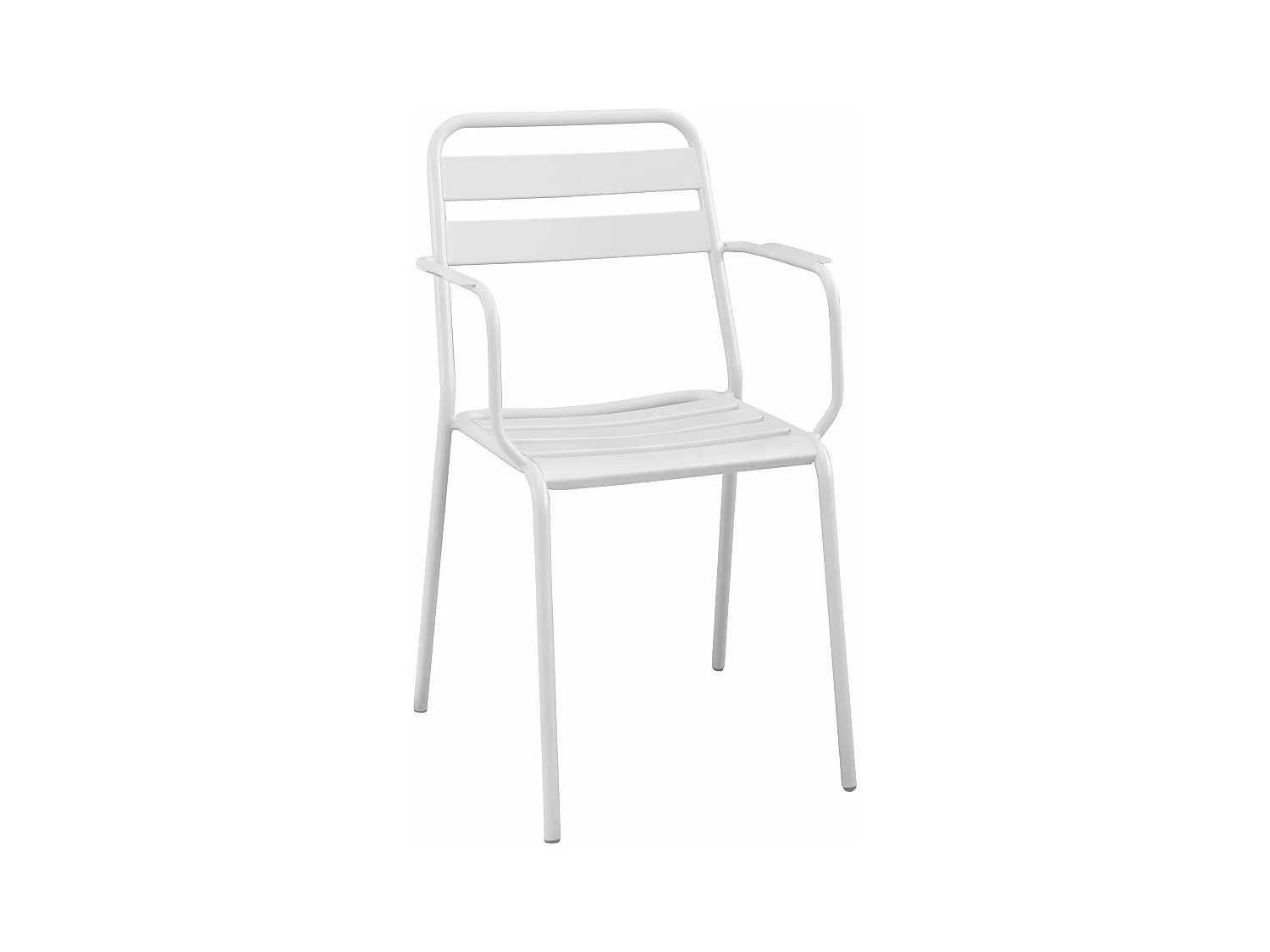 MilaniHome.it - Poltrona Impilabile In Ferro Bianco Per Esterno Giardino, Portico, Ristorante, Gelateria Bar Hotel Albergodi coloreBianco