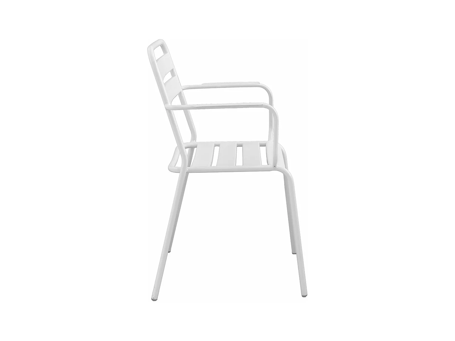 MilaniHome.it - Poltrona Impilabile In Ferro Bianco Per Esterno Giardino, Portico, Ristorante, Gelateria Bar Hotel Albergodi coloreBianco