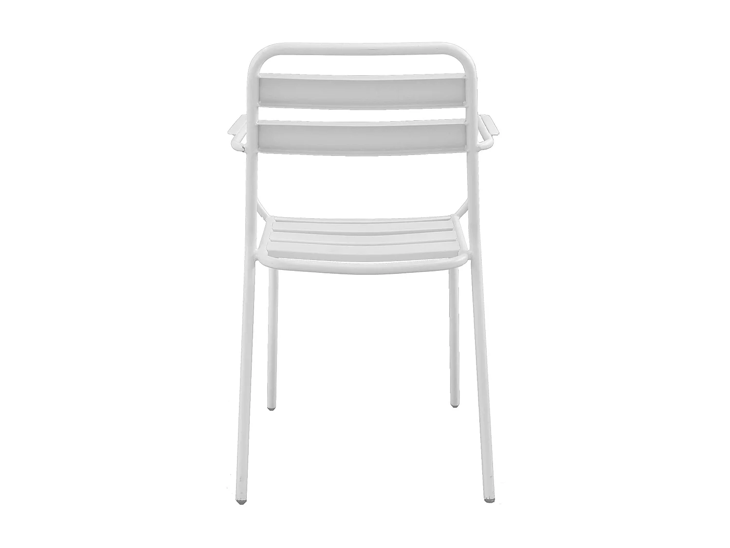 MilaniHome.it - Poltrona Impilabile In Ferro Bianco Per Esterno Giardino, Portico, Ristorante, Gelateria Bar Hotel Albergodi coloreBianco