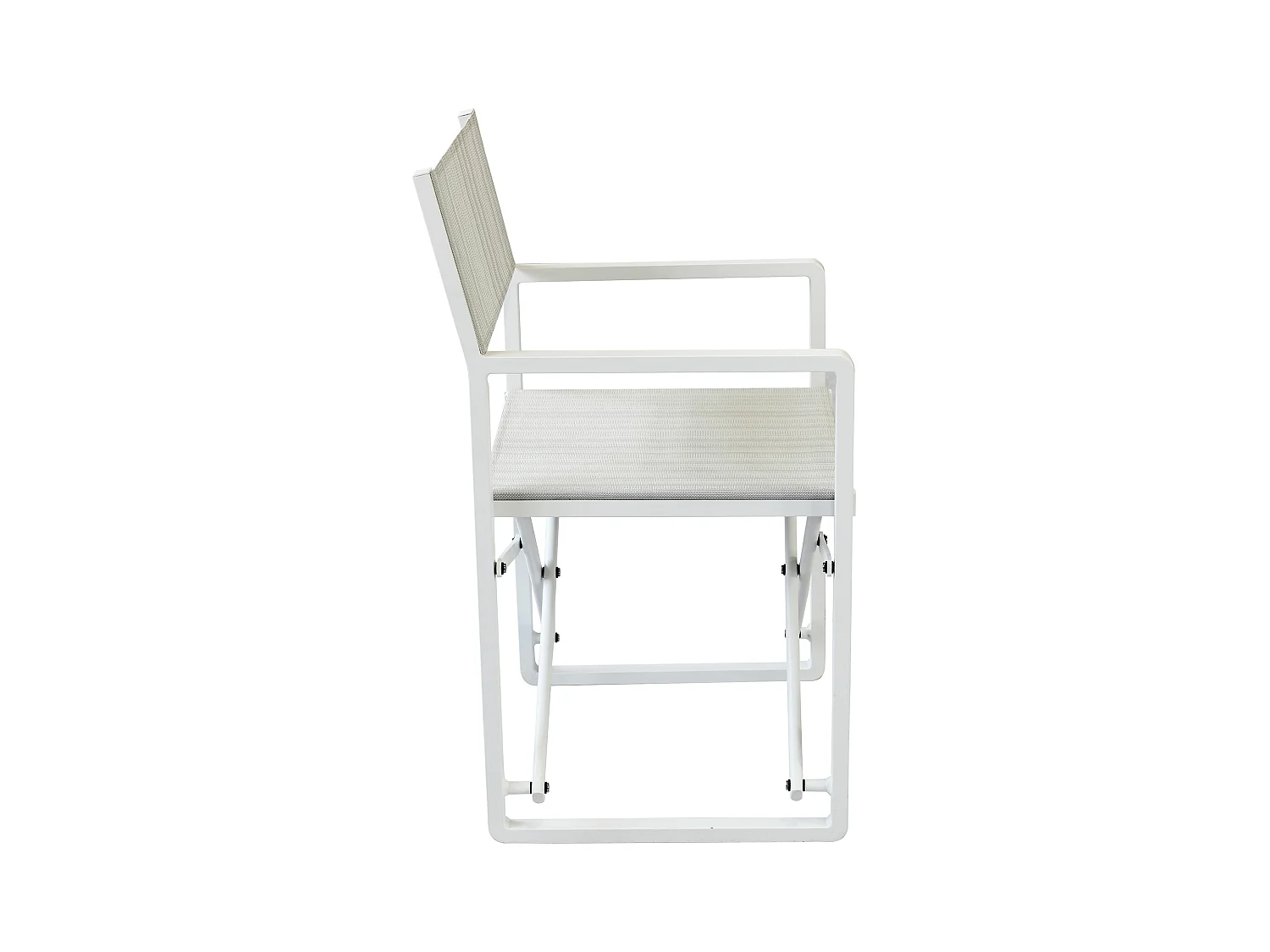 MilaniHome.it - poltrona regista in alluminio di design per esterno giardino cm 55 l x 46 p x 85 hdi coloreBianco