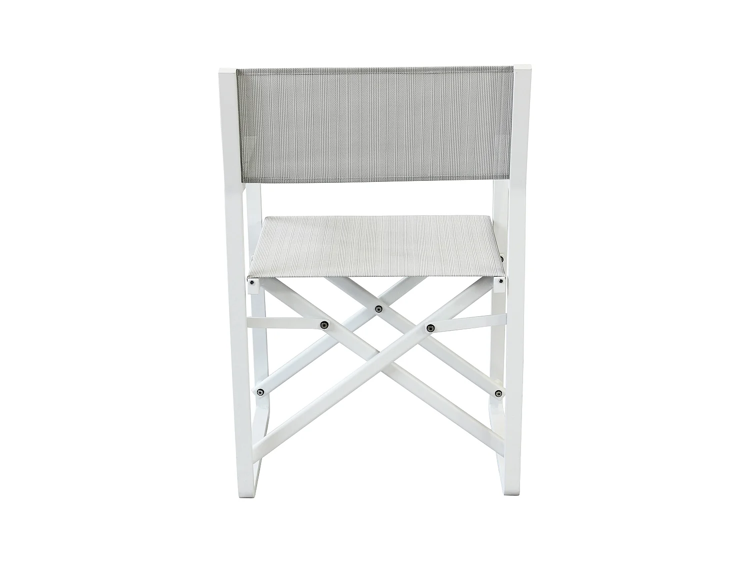 MilaniHome.it - poltrona regista in alluminio di design per esterno giardino cm 55 l x 46 p x 85 hdi coloreBianco