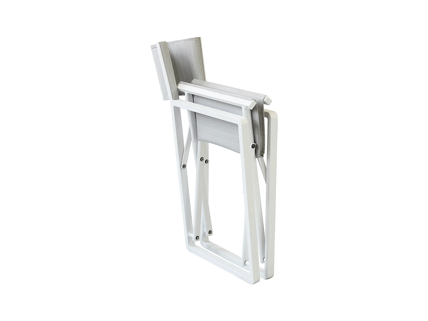 MilaniHome.it - poltrona regista in alluminio di design per esterno giardino cm 55 l x 46 p x 85 hdi coloreBianco