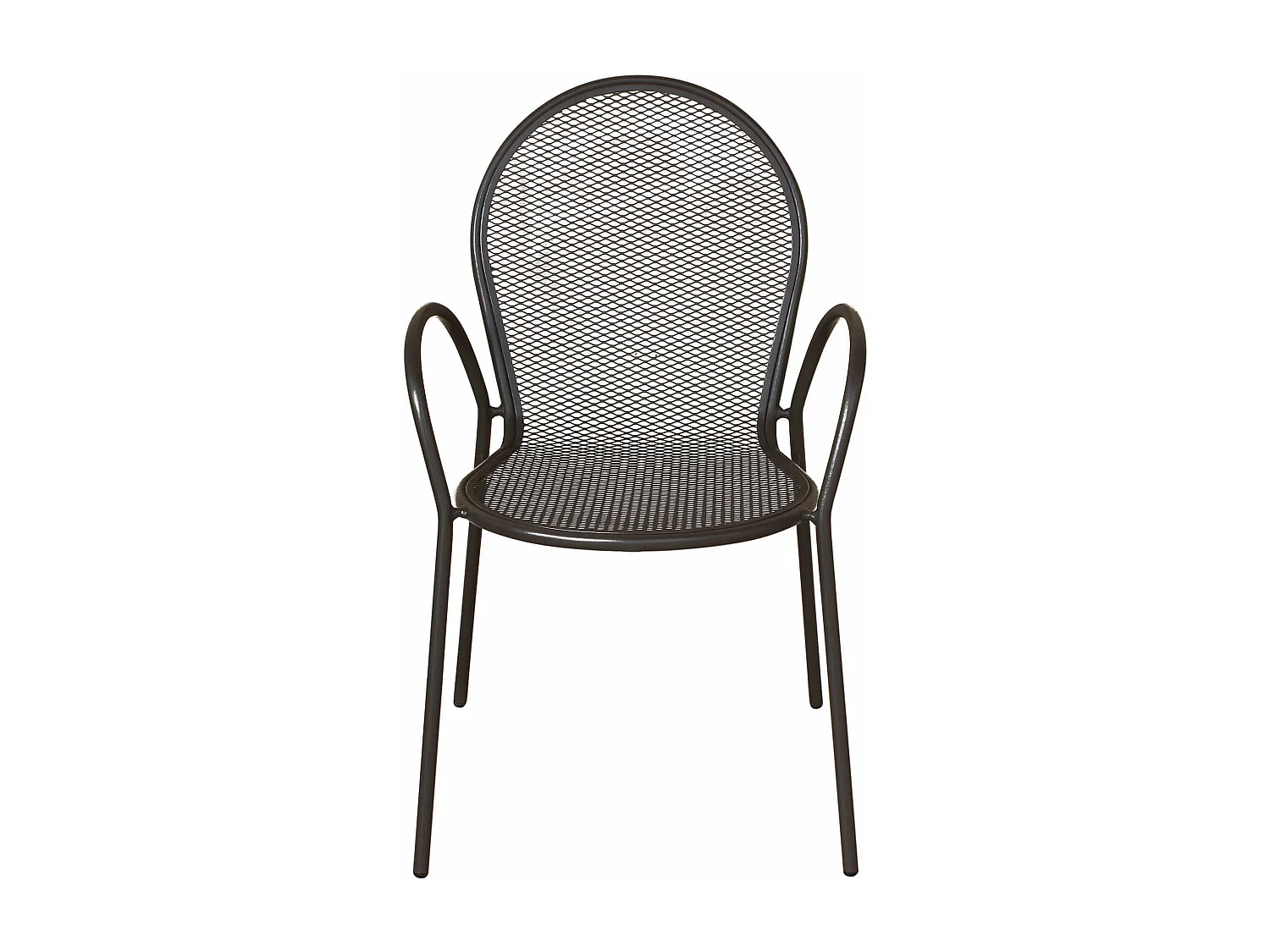 MilaniHome.it - Poltrona Sedia Impilabile In Ferro Taupe Per Esterno Giardino, Portico, Ristorante, Gelateria Bar Hotel Albergodi coloreTaupe