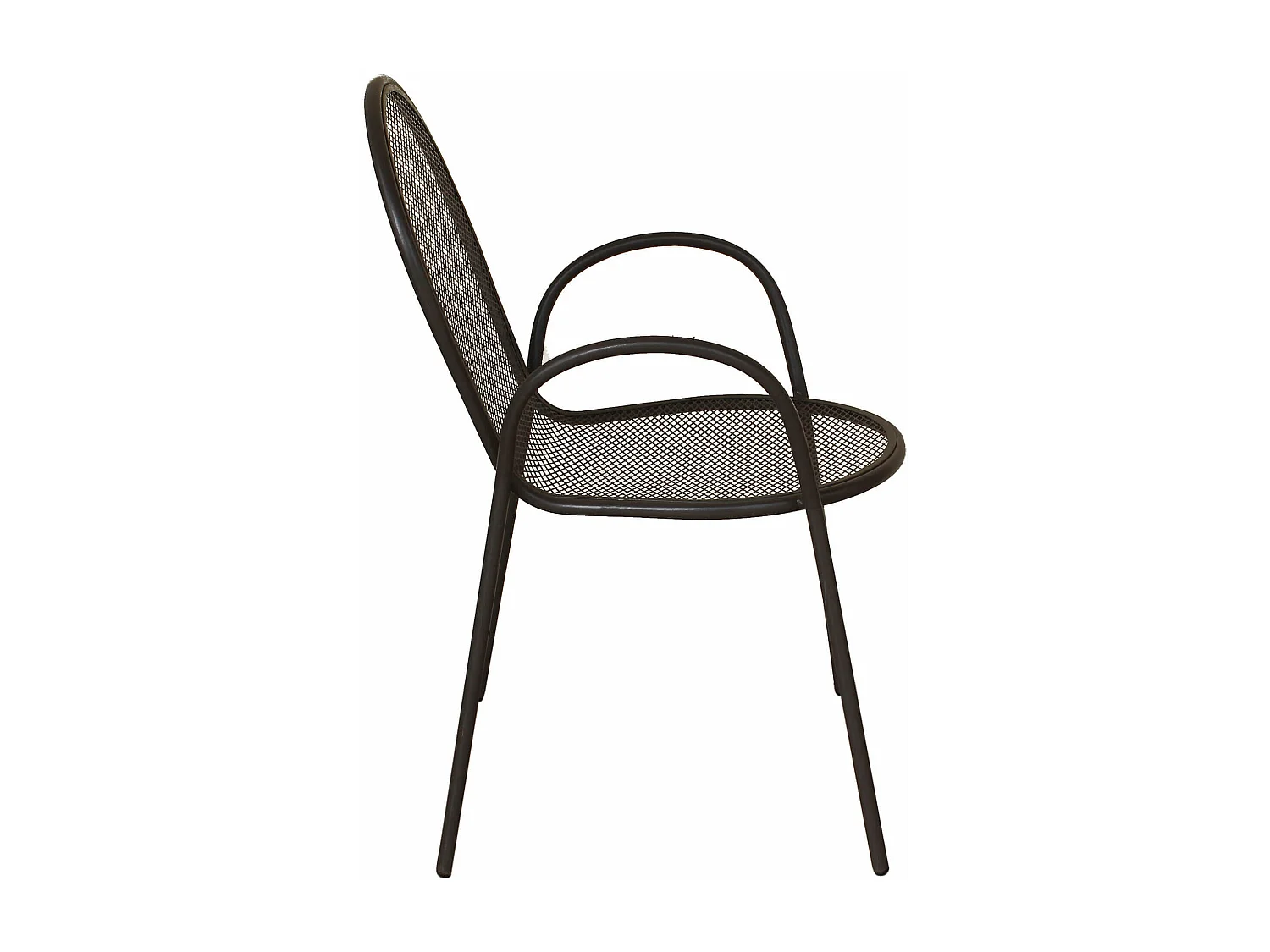 MilaniHome.it - Poltrona Sedia Impilabile In Ferro Taupe Per Esterno Giardino, Portico, Ristorante, Gelateria Bar Hotel Albergodi coloreTaupe