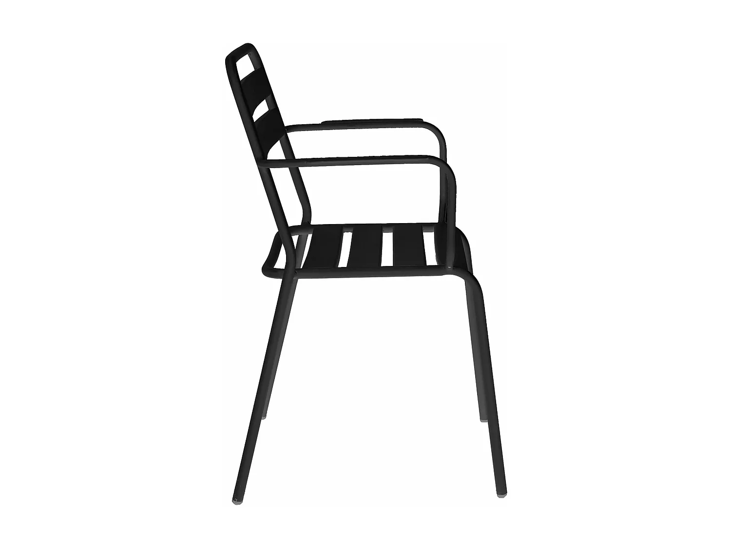 MilaniHome.it - Poltrona Impilabile In Ferro Nera Per Esterno Giardino, Portico, Ristorante, Gelateria Bar Hotel Albergodi coloreAntracite