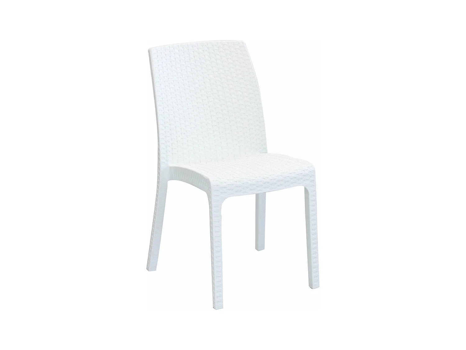 MilaniHome.it - Sedia Da Giardino Impilabile In Wicker Stampato Bianco Da Esterno Giardino Terrazzo Portico Locale Bardi coloreBianco