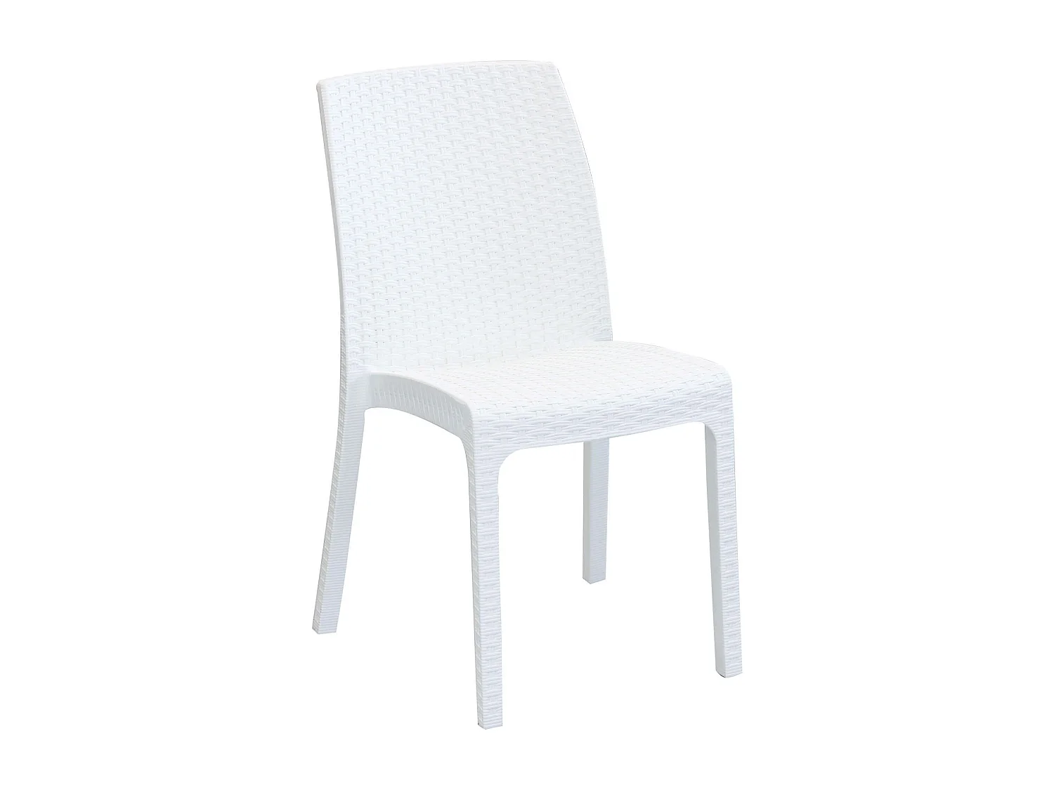 MilaniHome.it - Sedia Da Giardino Impilabile In Wicker Stampato Bianco Da Esterno Giardino Terrazzo Portico Locale Bardi coloreBianco