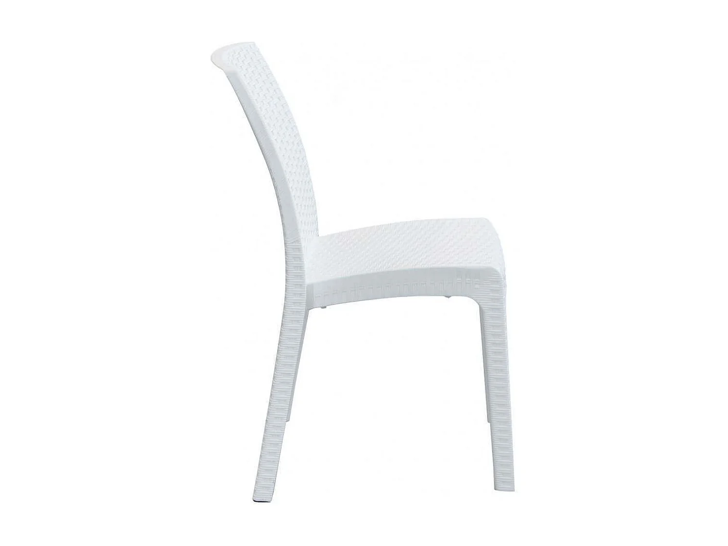 MilaniHome.it - Sedia Da Giardino Impilabile In Wicker Stampato Bianco Da Esterno Giardino Terrazzo Portico Locale Bardi coloreBianco