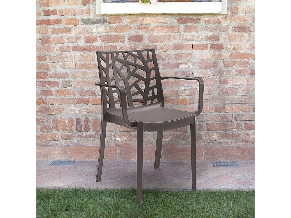 MilaniHome.it - poltrona da giardino di design moderno per giardino cm 55 x 58 x 82 hdi coloreTaupe