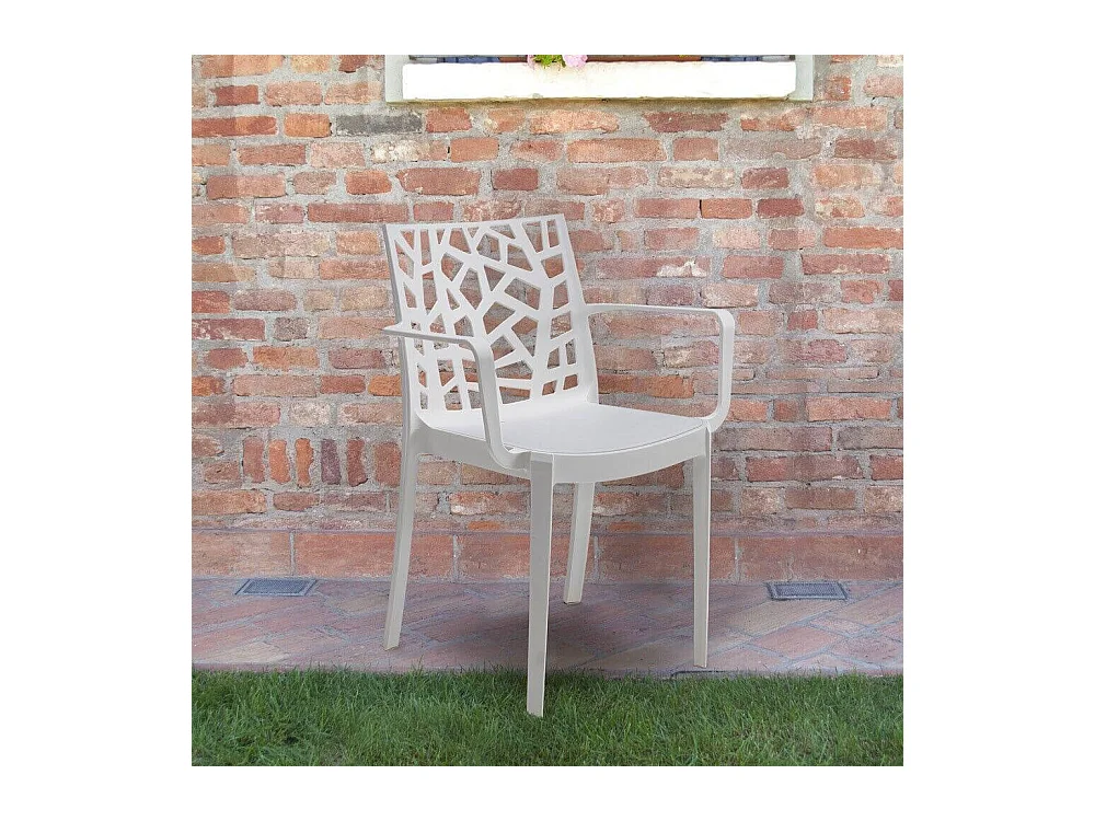 MilaniHome.it - poltrona da giardino di design moderno per giardino cm 55 x 58 x 82 hdi coloreBianco