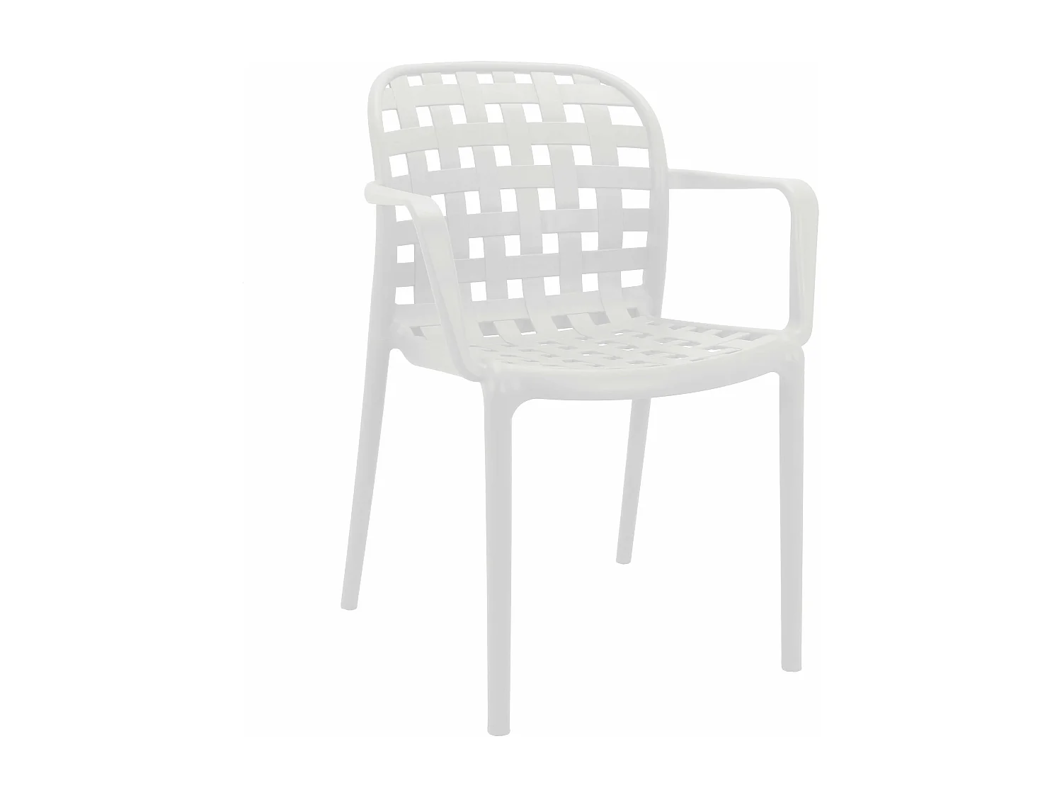 MilaniHome.it - poltrona da giardino in polipropilene di design moderno industrial cm 58 x 57,5 x 82,5 hdi coloreBianco