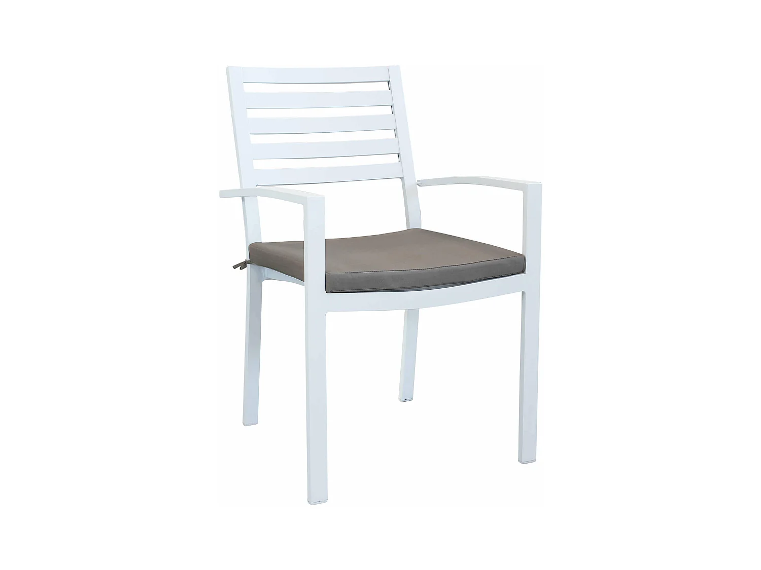 MilaniHome.it - Poltrona Impilabile In Alluminio Bianco Con Cuscino Da Esterno Giardino Per Bar Ristorante Agriturismo Pasticceria Albergo Hoteldi coloreBianco