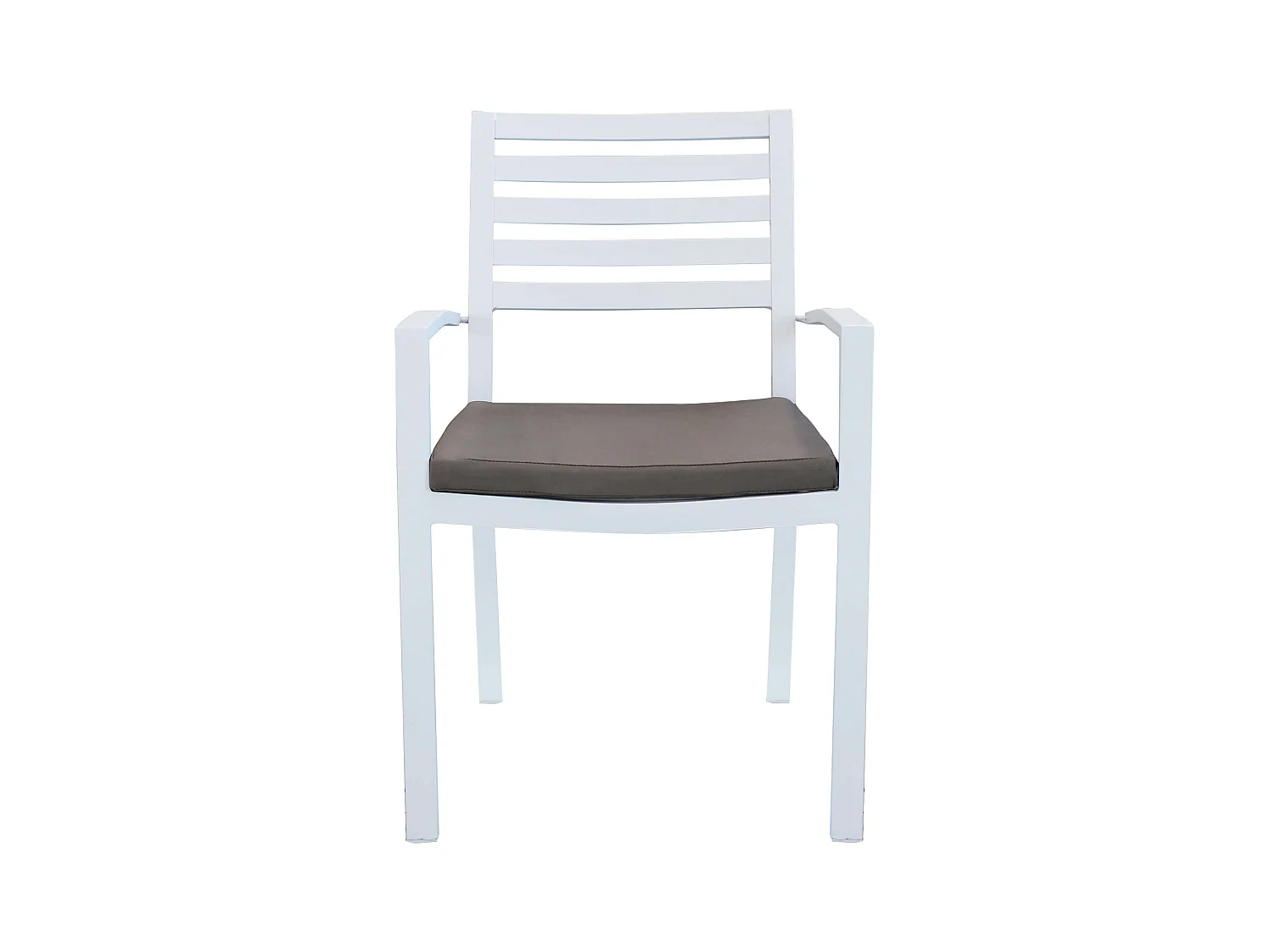 MilaniHome.it - Poltrona Impilabile In Alluminio Bianco Con Cuscino Da Esterno Giardino Per Bar Ristorante Agriturismo Pasticceria Albergo Hoteldi coloreBianco