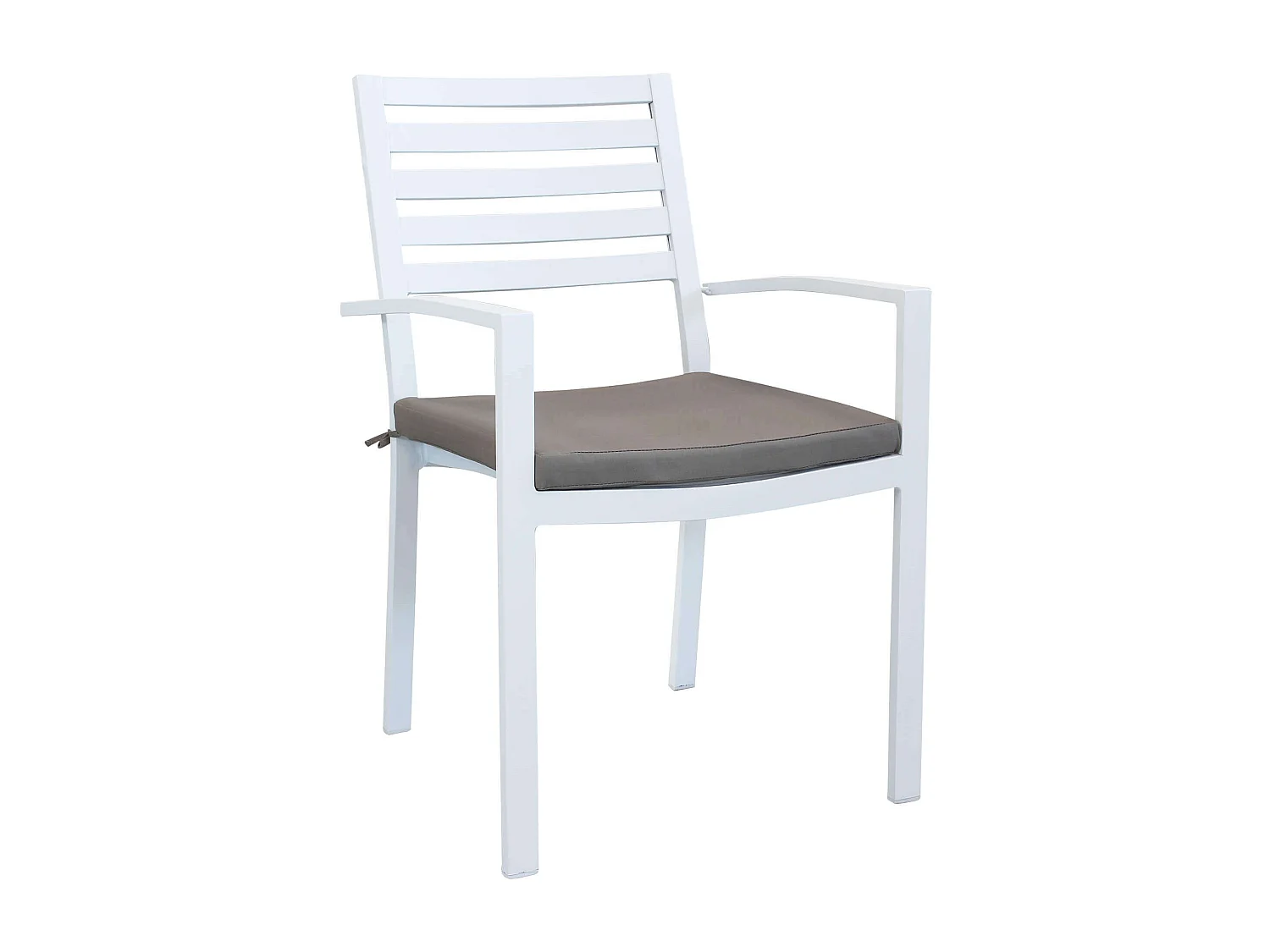 MilaniHome.it - Poltrona Impilabile In Alluminio Bianco Con Cuscino Da Esterno Giardino Per Bar Ristorante Agriturismo Pasticceria Albergo Hoteldi coloreBianco