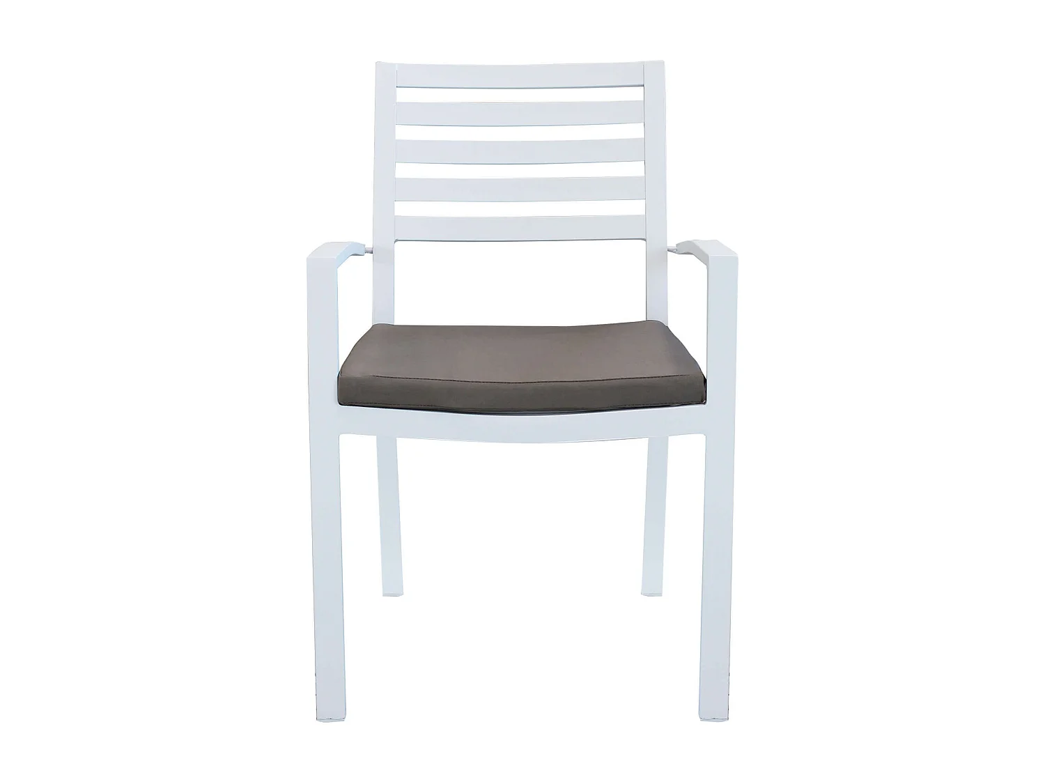 MilaniHome.it - Poltrona Impilabile In Alluminio Bianco Con Cuscino Da Esterno Giardino Per Bar Ristorante Agriturismo Pasticceria Albergo Hoteldi coloreBianco