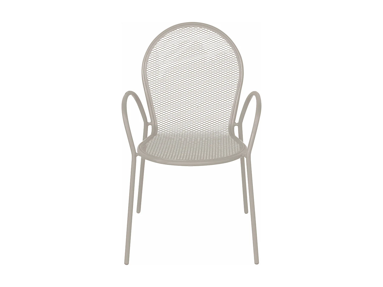 MilaniHome.it - Poltrona Impilabile In Ferro Tortora Per Esterno Giardino, Portico, Ristorante, Gelateria Bar Hotel Albergodi coloreTortora