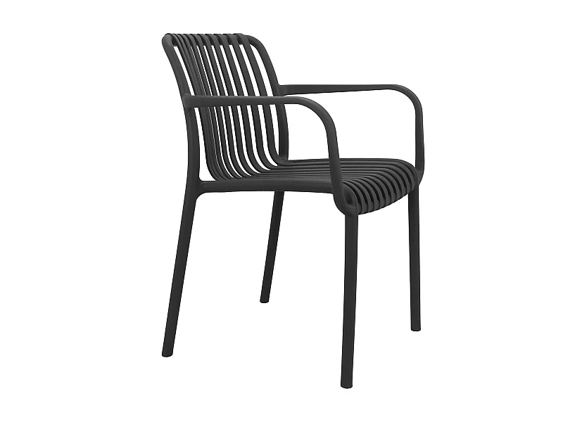 MilaniHome.it - poltrona da giardino in polipropilene design moderno per esterno giardino di coloreAntracite