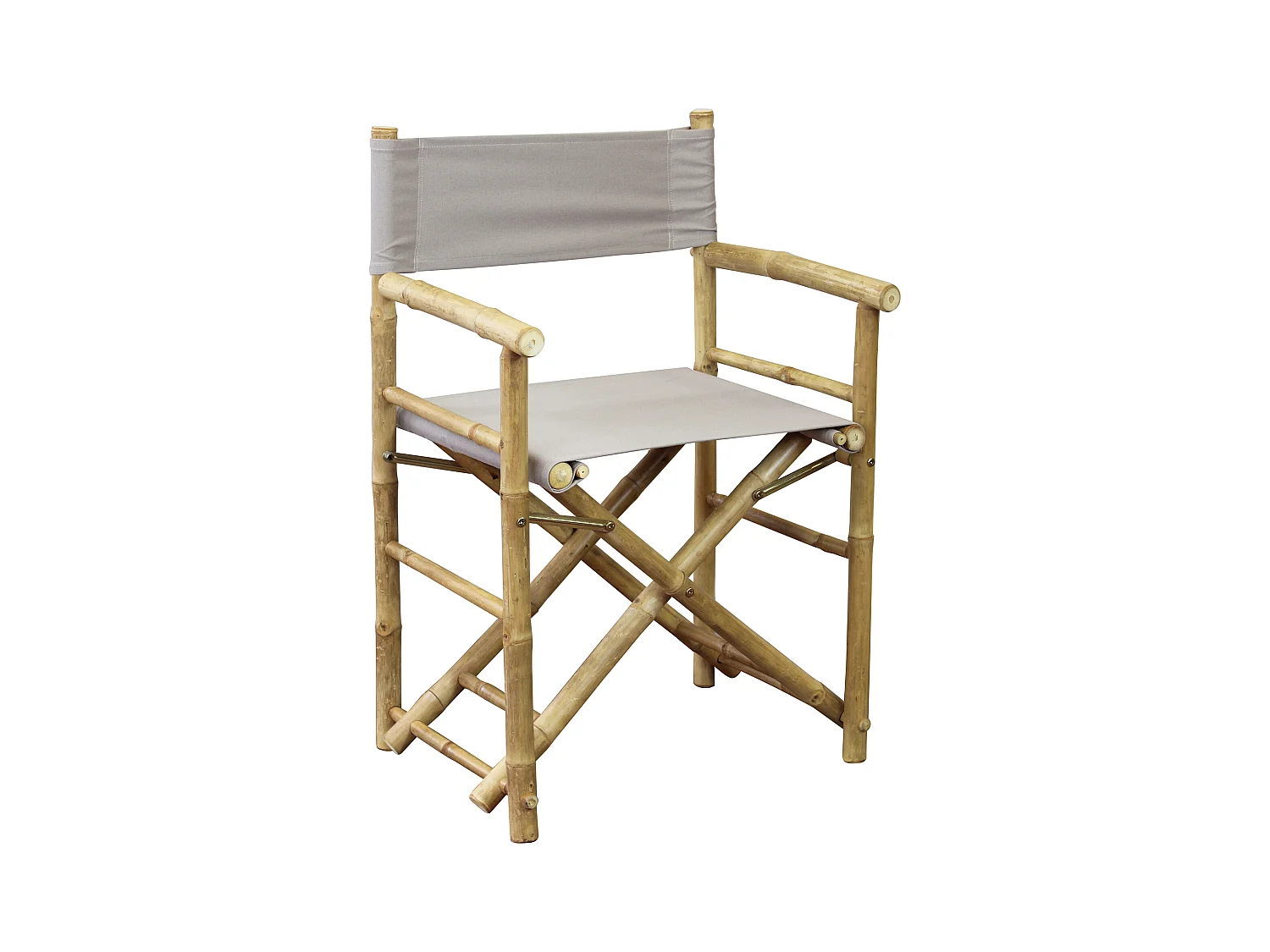 MilaniHome.it - poltrona regista in bamboo di design per esterno giardino cm 60 l x 44 p x 88 hdi coloreTortora