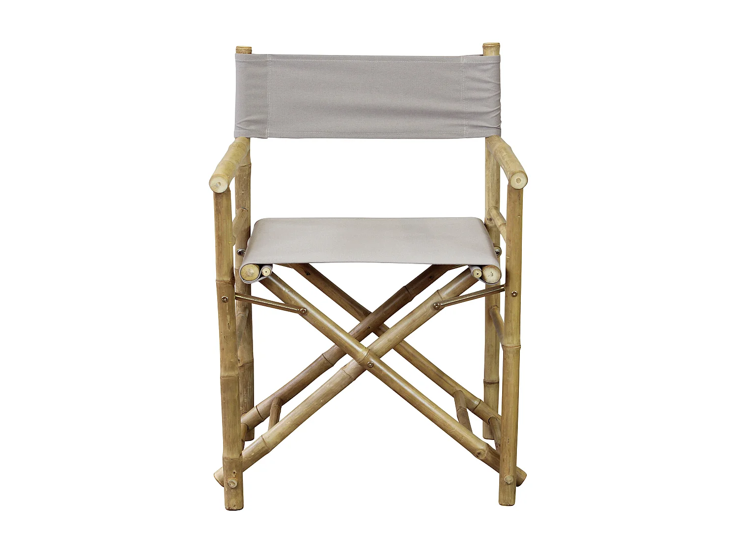 MilaniHome.it - poltrona regista in bamboo di design per esterno giardino cm 60 l x 44 p x 88 hdi coloreTortora
