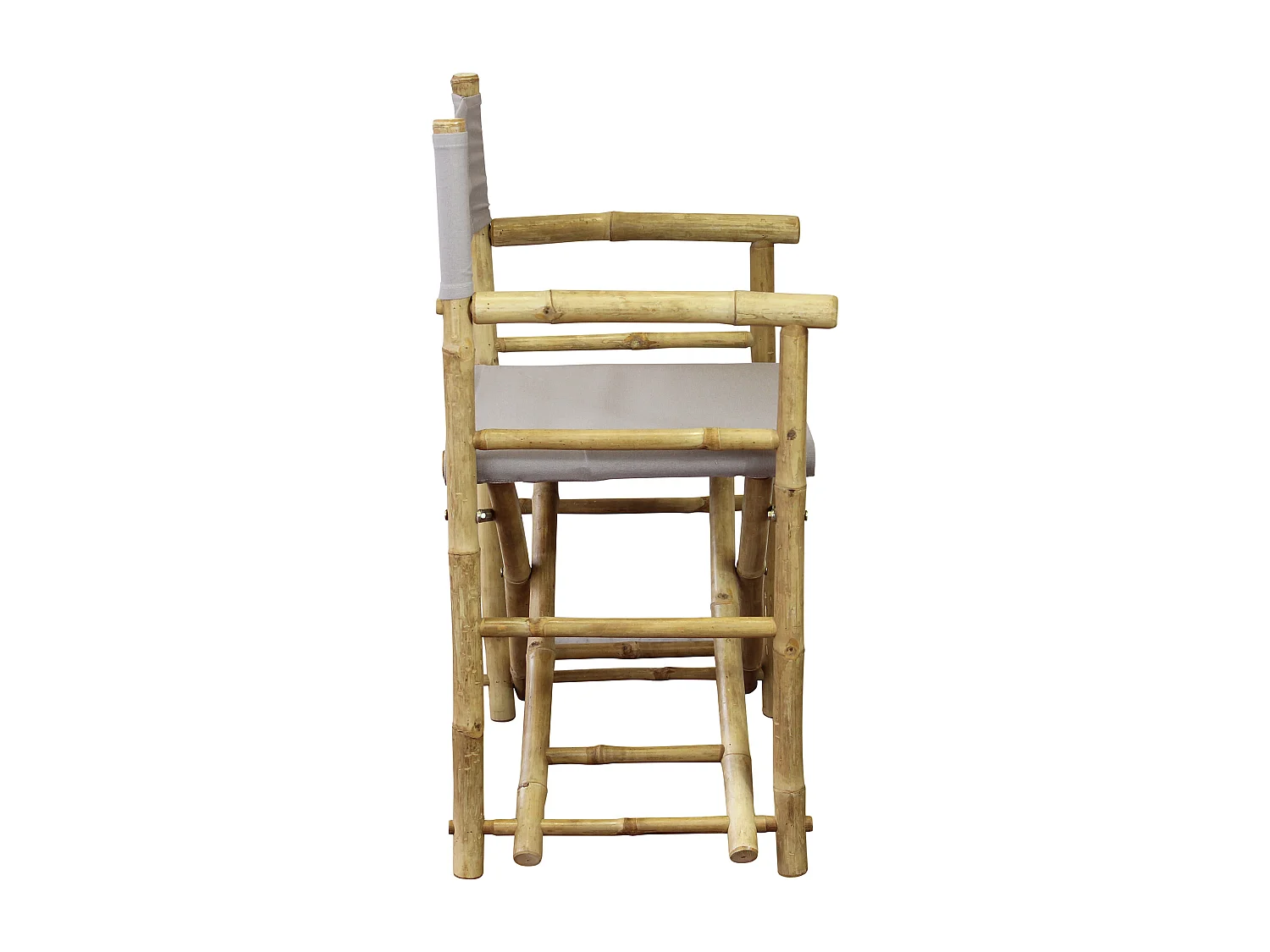 MilaniHome.it - poltrona regista in bamboo di design per esterno giardino cm 60 l x 44 p x 88 hdi coloreTortora