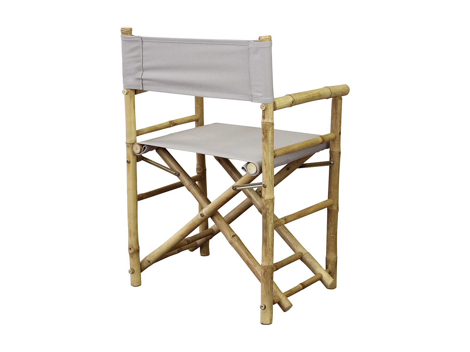 MilaniHome.it - poltrona regista in bamboo di design per esterno giardino cm 60 l x 44 p x 88 hdi coloreTortora