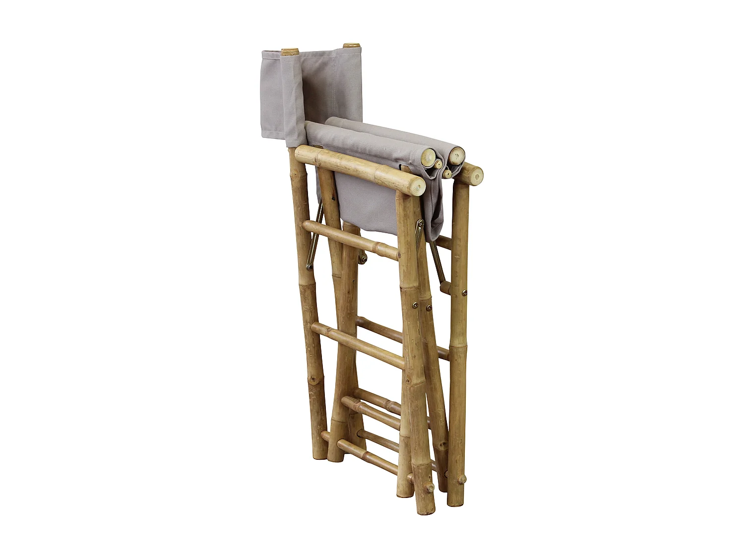 MilaniHome.it - poltrona regista in bamboo di design per esterno giardino cm 60 l x 44 p x 88 hdi coloreTortora