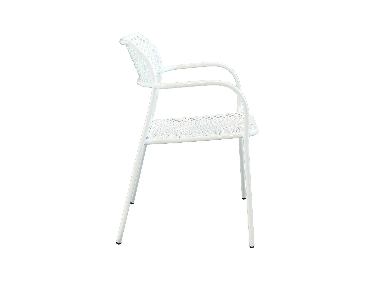 MilaniHome.it - Poltrona Impilabile In Ferro Bianco Per Esterno Giardino, Portico, Ristorante, Gelateria Bar Hotel Albergodi coloreBianco