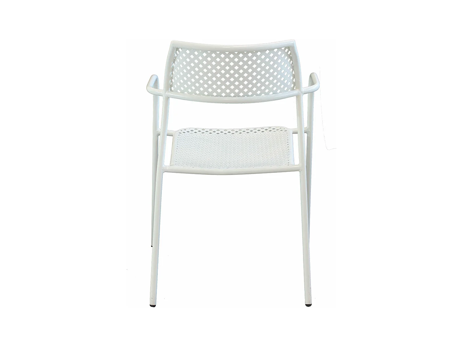 MilaniHome.it - Poltrona Impilabile In Ferro Bianco Per Esterno Giardino, Portico, Ristorante, Gelateria Bar Hotel Albergodi coloreBianco