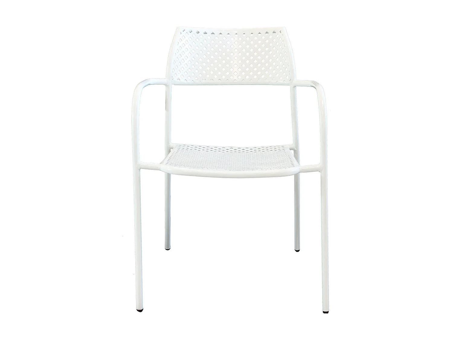 MilaniHome.it - Poltrona Impilabile In Ferro Bianco Per Esterno Giardino, Portico, Ristorante, Gelateria Bar Hotel Albergodi coloreBianco