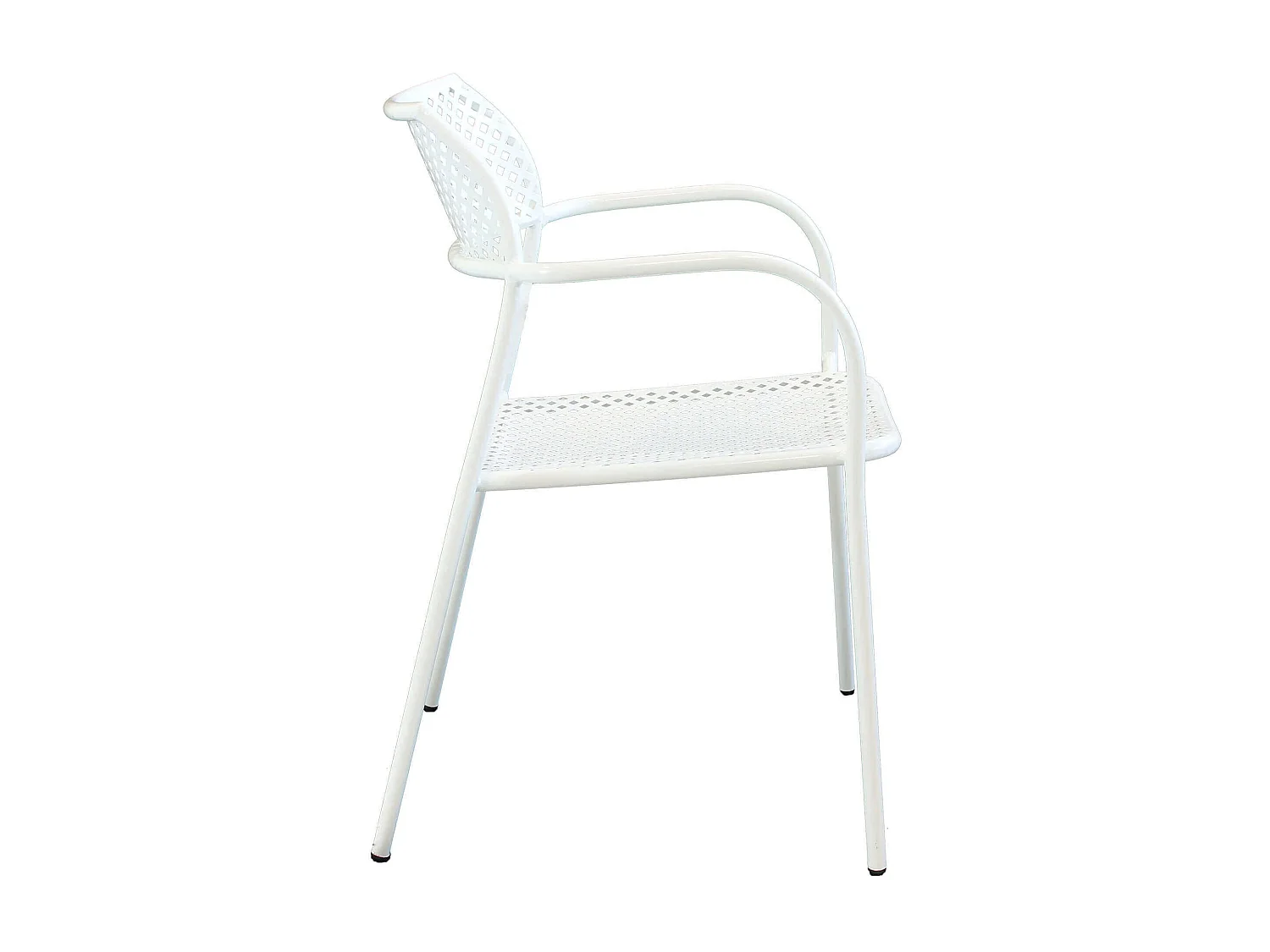 MilaniHome.it - Poltrona Impilabile In Ferro Bianco Per Esterno Giardino, Portico, Ristorante, Gelateria Bar Hotel Albergodi coloreBianco