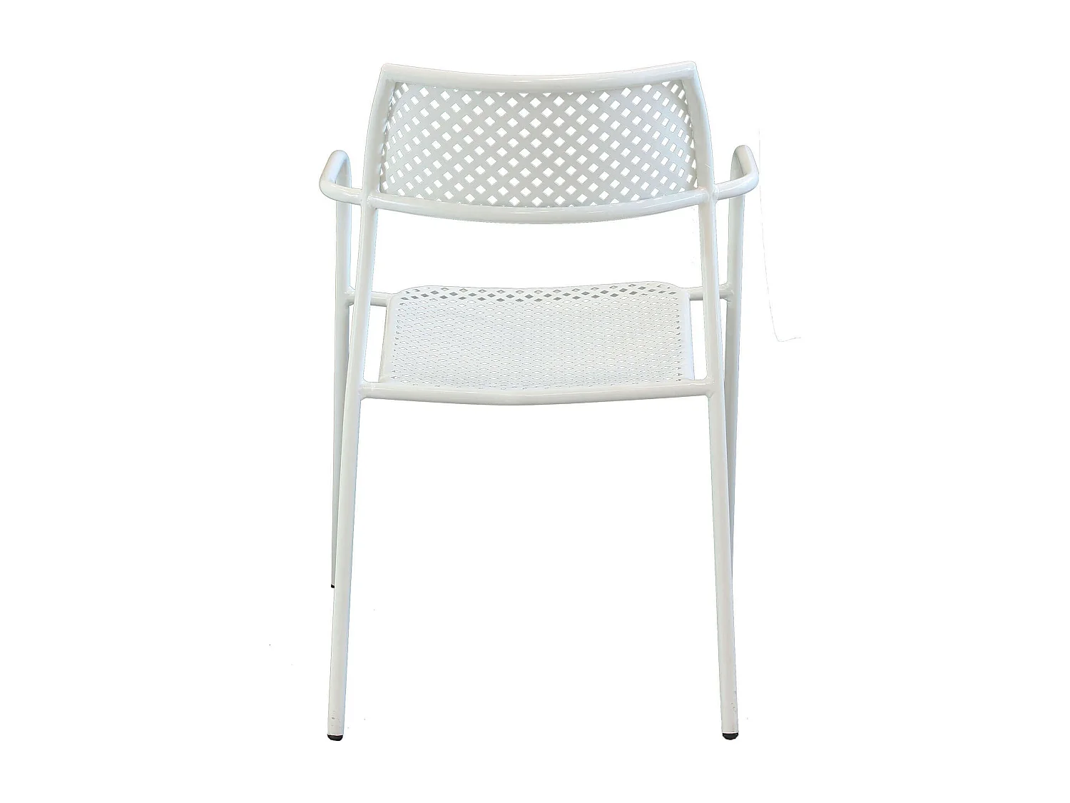 MilaniHome.it - Poltrona Impilabile In Ferro Bianco Per Esterno Giardino, Portico, Ristorante, Gelateria Bar Hotel Albergodi coloreBianco