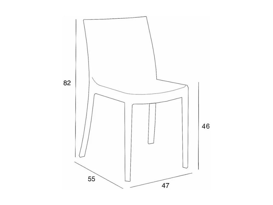 MilaniHome.it - sedia da giardino di design moderno per giardino cm 55 x 47 x 82 hdi coloreBianco
