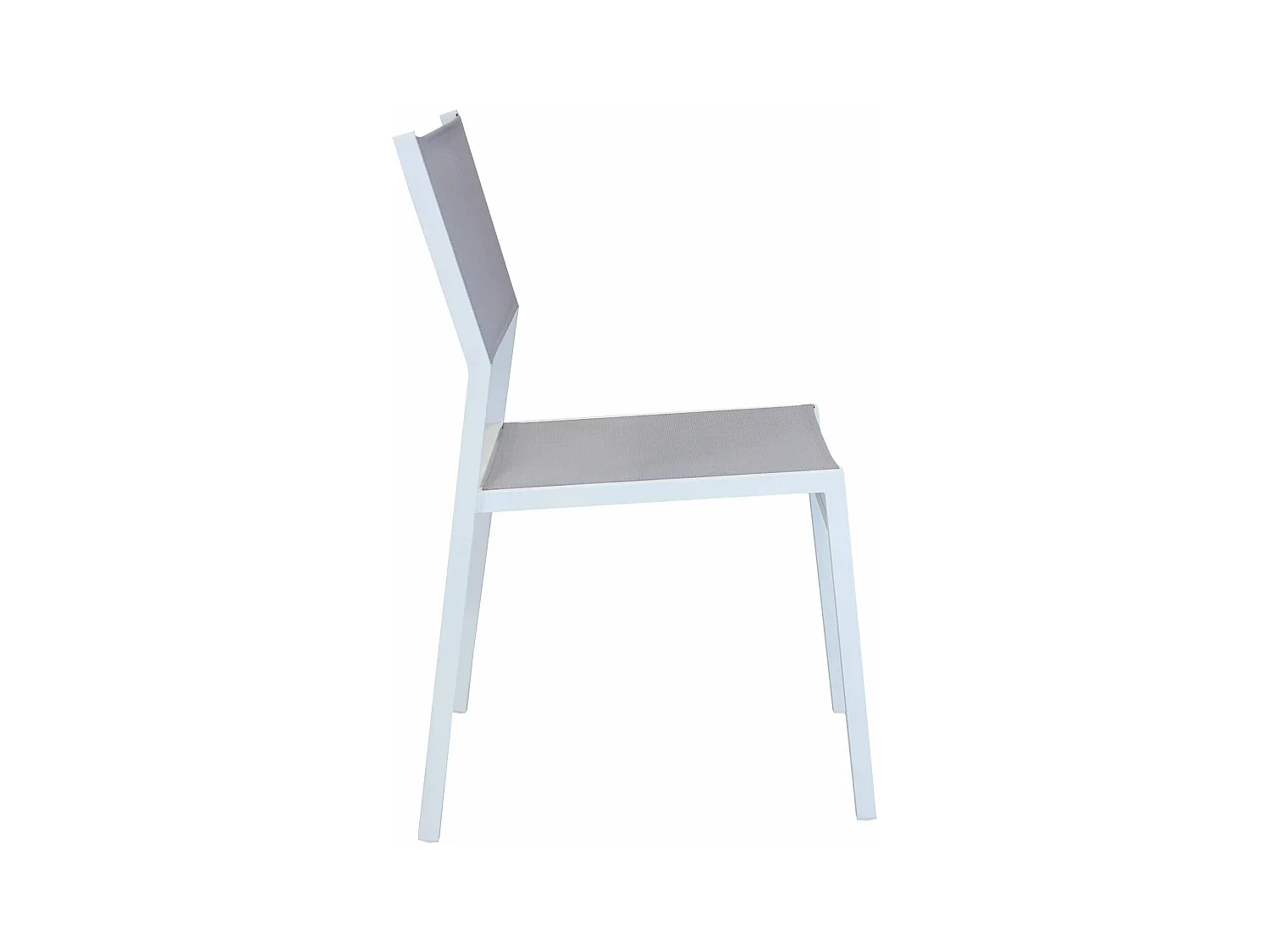 MilaniHome.it - Sedia Impilabile In Alluminio Bianco E Textilene Da Esterno Giardino, Per Ristorante Agriturismo Albergo Hoteldi coloreBianco