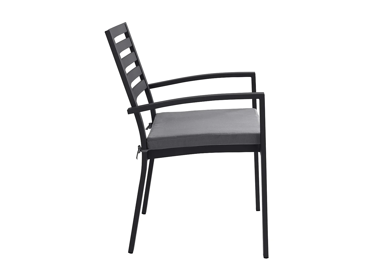 MilaniHome.it - Poltrona Impilabile In Alluminio Bianco Con Cuscino Da Esterno Giardino Per Bar Ristorante Agriturismo Pasticceria Albergo Hoteldi coloreAntracite