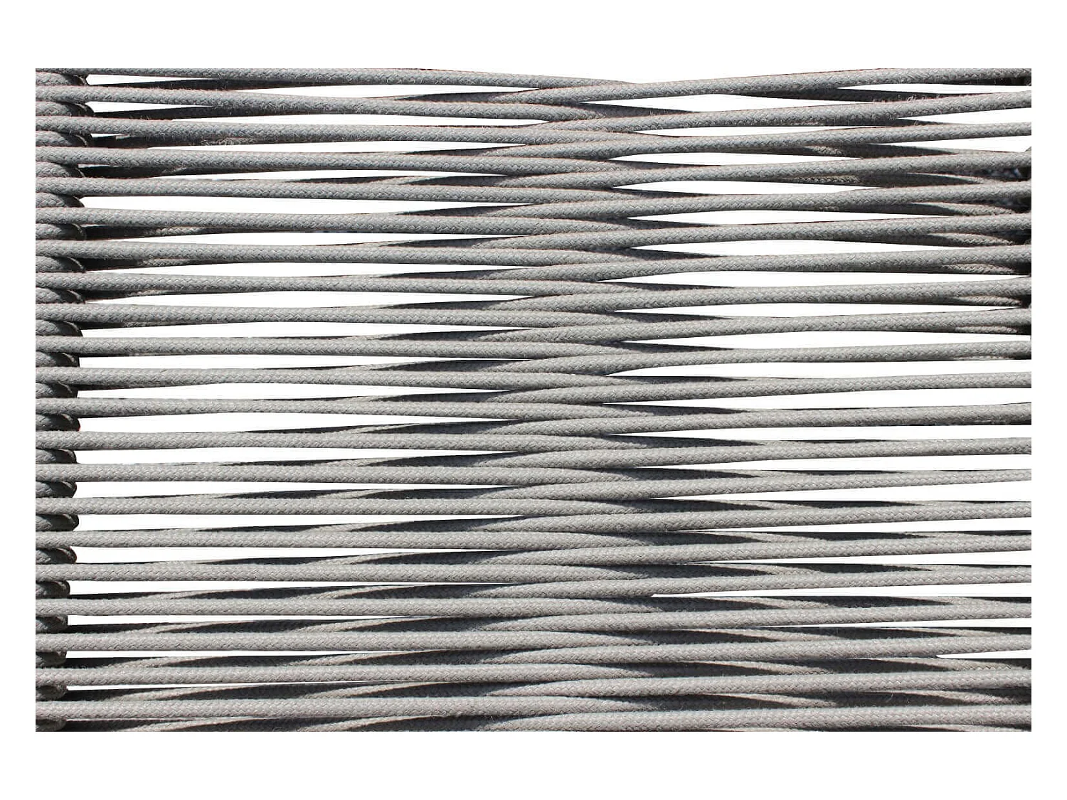 MilaniHome.it - Poltrona Da Giardino In Alluminio E Corda Impilabile Colore Bianco,Grigiodi coloreBianco