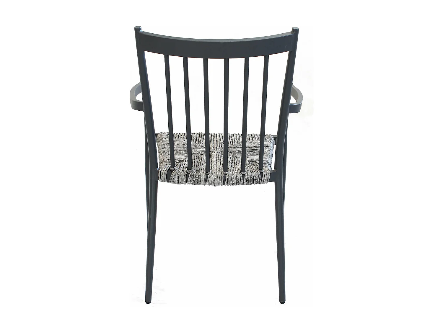 MilaniHome.it - Poltrona Da Giardino In Alluminio E Rattan Sintetico Impilabile Colore Antracite,Grigiodi coloreAntracite