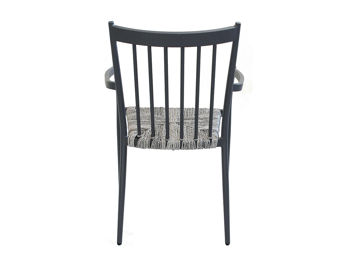 MilaniHome.it - Poltrona Da Giardino In Alluminio E Rattan Sintetico Impilabile Colore Antracite,Grigiodi coloreAntracite