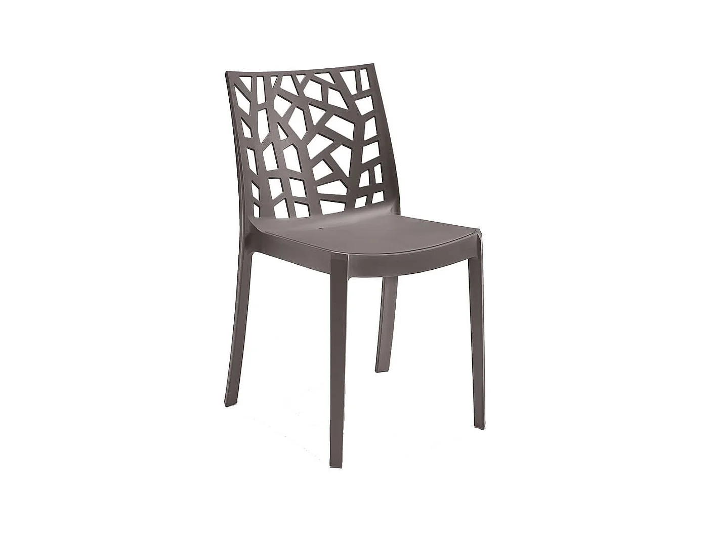 MilaniHome.it - sedia da giardino di design moderno per giardino cm 55 x 47 x 82 hdi coloreTaupe