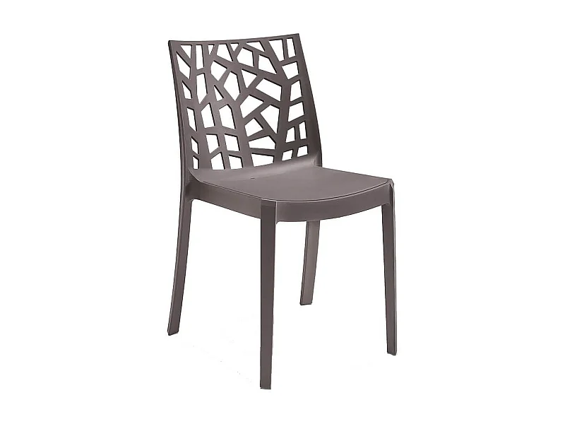 MilaniHome.it - sedia da giardino di design moderno per giardino cm 55 x 47 x 82 hdi coloreTaupe