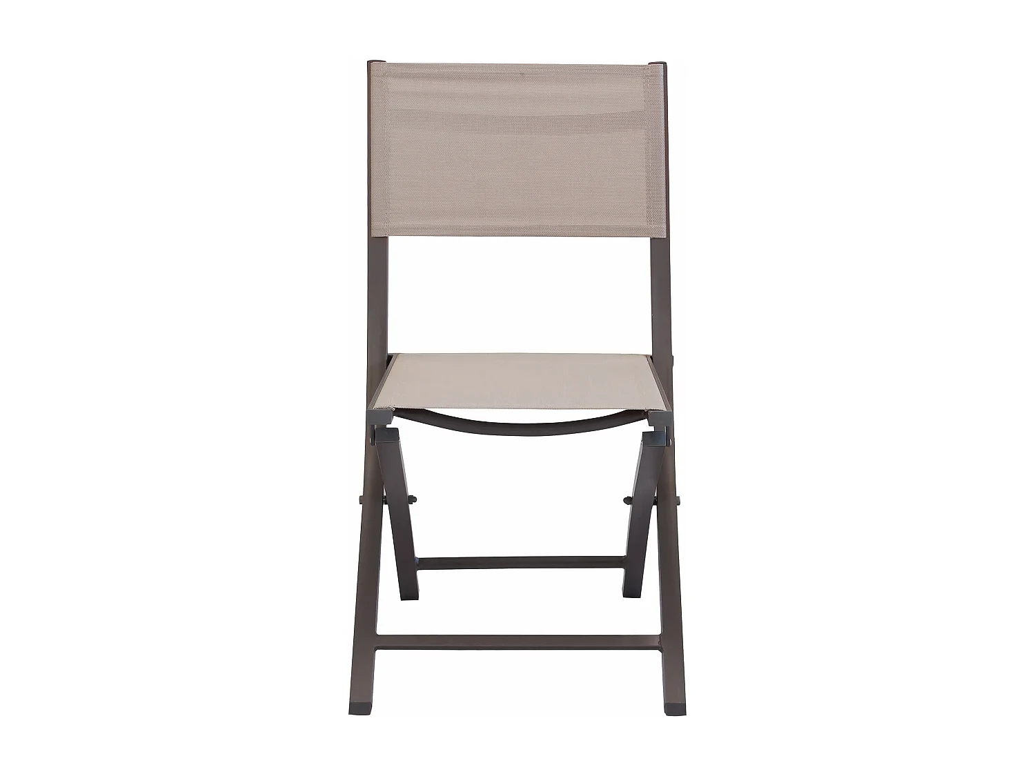 MilaniHome.it - Sedia Da Giardino In Alluminio E Textilene Pieghevole Salvaspazio Colore Taupedi coloreTaupe