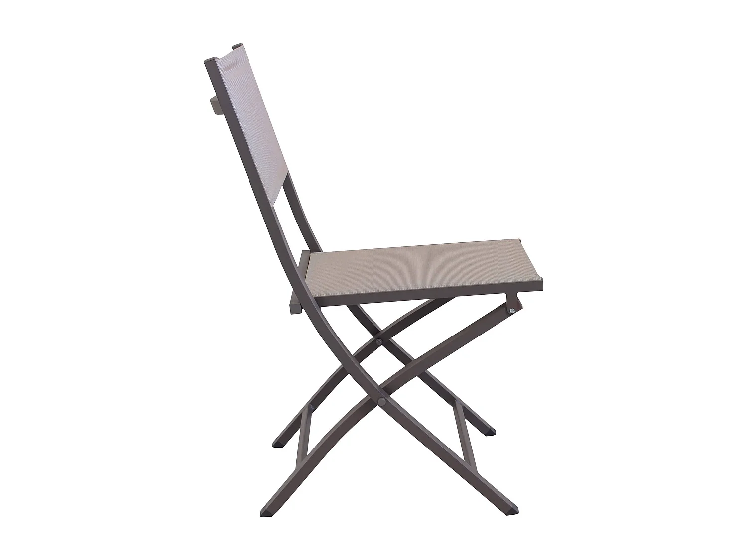 MilaniHome.it - Sedia Da Giardino In Alluminio E Textilene Pieghevole Salvaspazio Colore Taupedi coloreTaupe