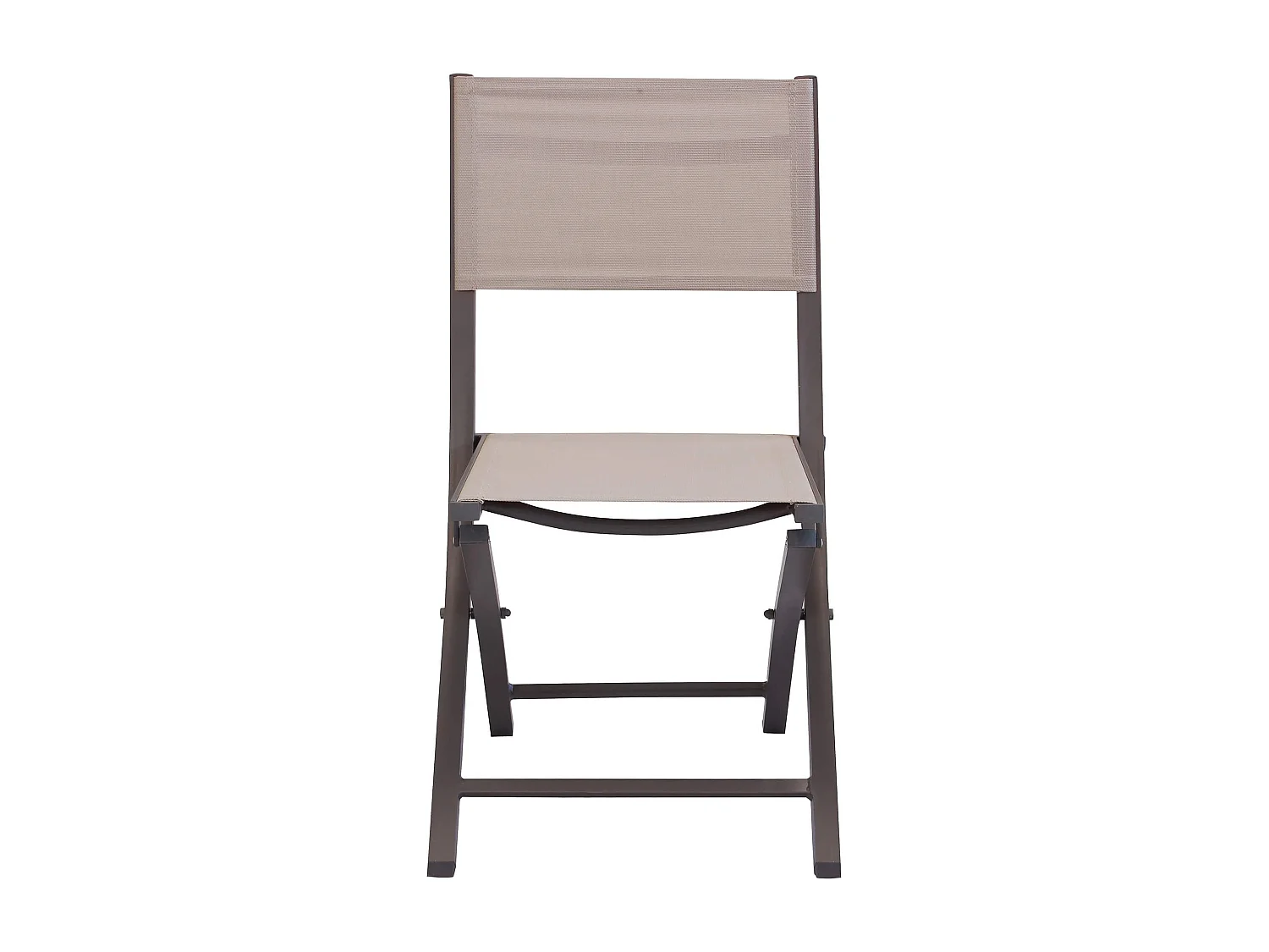 MilaniHome.it - Sedia Da Giardino In Alluminio E Textilene Pieghevole Salvaspazio Colore Taupedi coloreTaupe