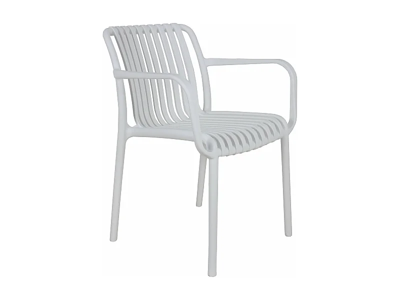 MilaniHome.it - poltrona da giardino in polipropilene di design moderno per giardino di coloreBianco