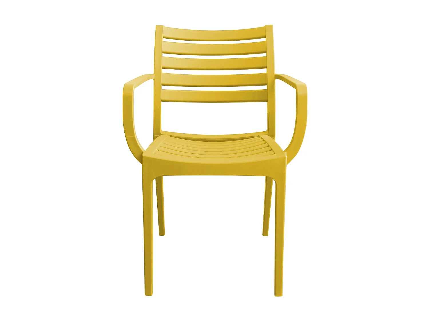 MilaniHome.it - Poltrona in plastica per esterno giardino interno sala da pranzo colorata polipropilenedi coloreGiallo