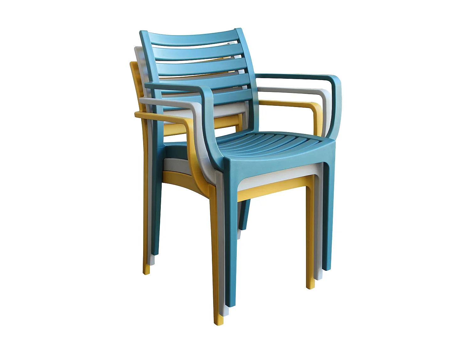 MilaniHome.it - Poltrona in plastica per esterno giardino interno sala da pranzo colorata polipropilenedi coloreGiallo