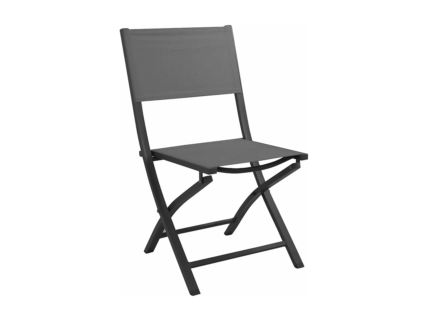 MilaniHome.it - Sedia Da Giardino In Alluminio E Textilene Pieghevole Salvaspazio Colore Bianco,Grigiodi coloreAntracite