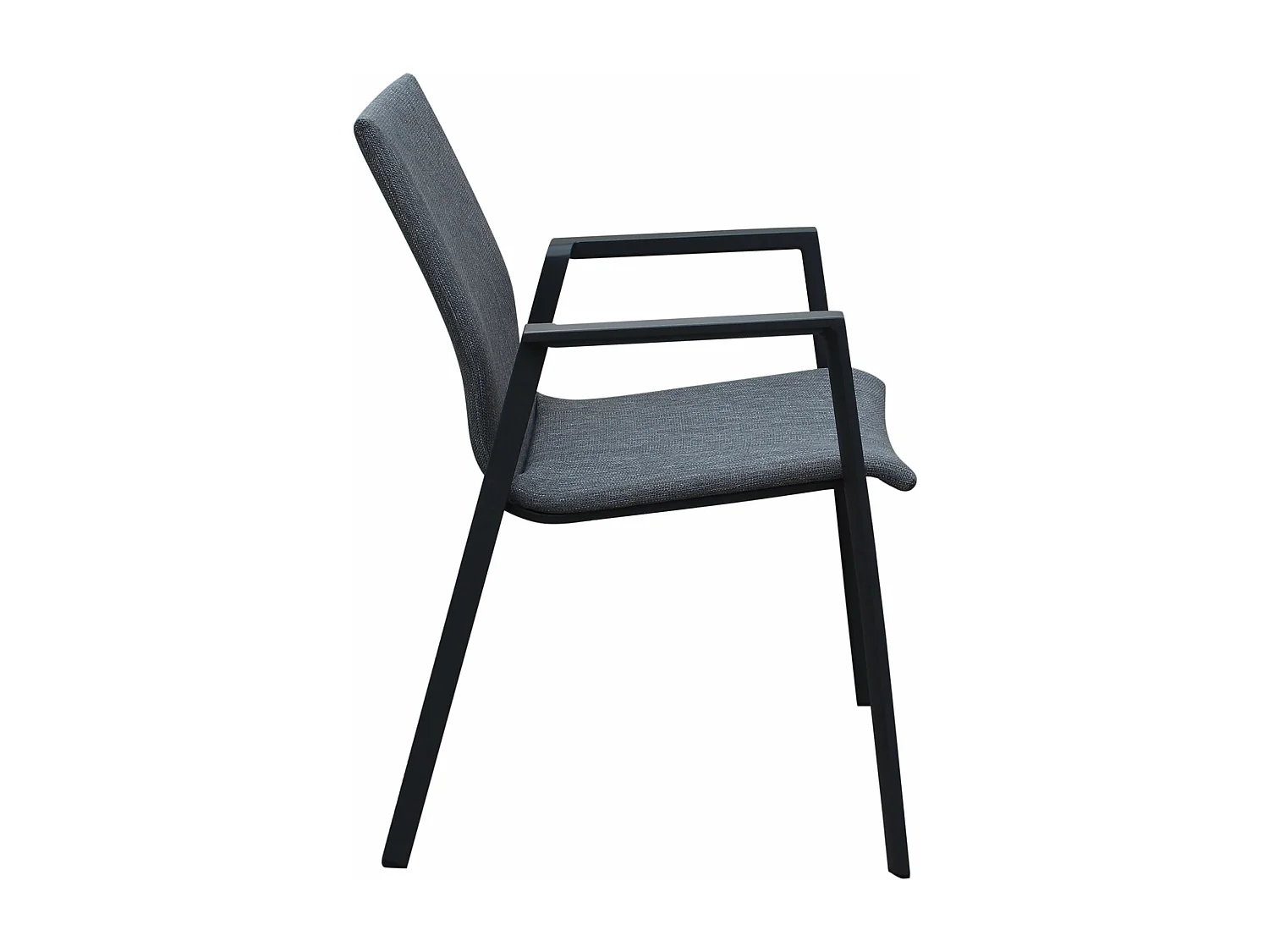 MilaniHome.it - Poltrona sedia in textilene imbottito alluminio per giardino esterno colore antracitedi coloreAntracite