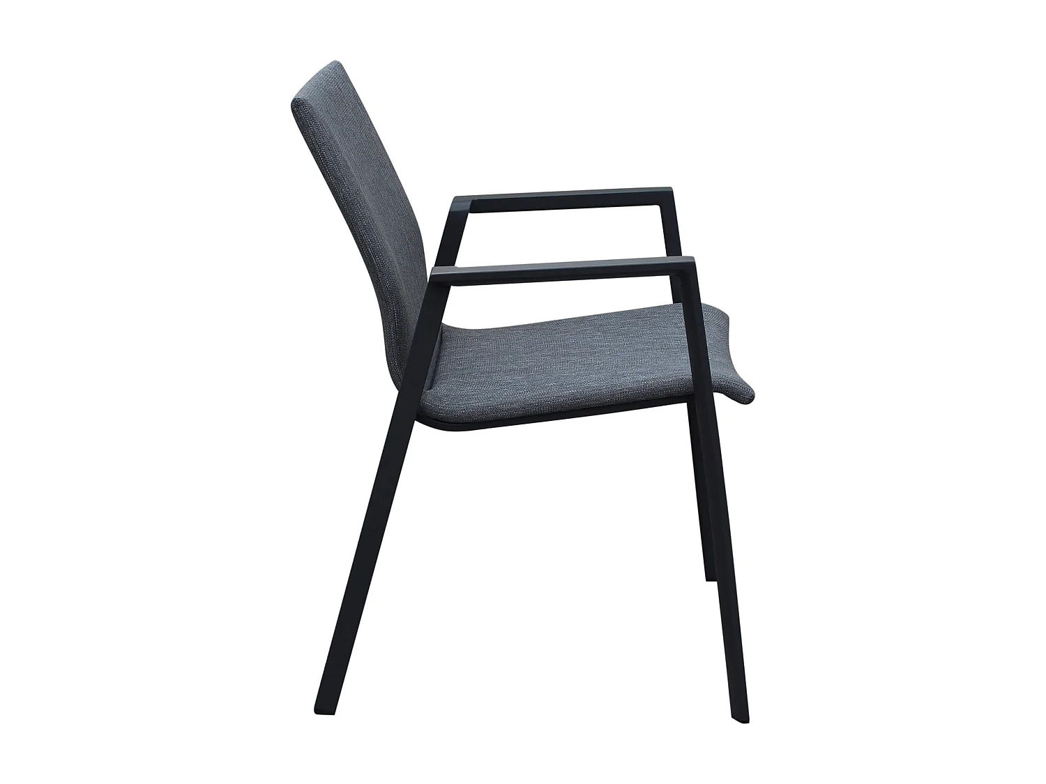 MilaniHome.it - Poltrona sedia in textilene imbottito alluminio per giardino esterno colore antracitedi coloreAntracite