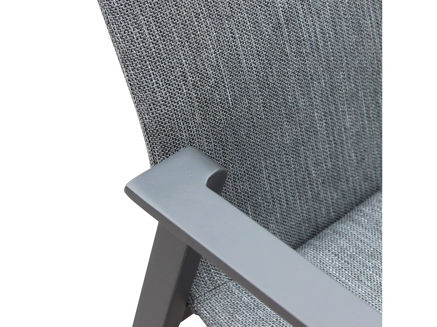 MilaniHome.it - Poltrona sedia in textilene imbottito alluminio per giardino esterno colore antracitedi coloreAntracite